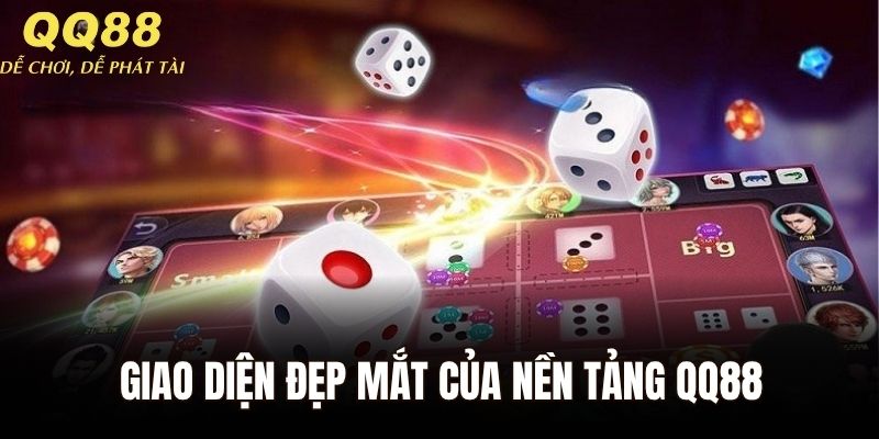 Giao diện đẹp mắt của nền tảng QQ88