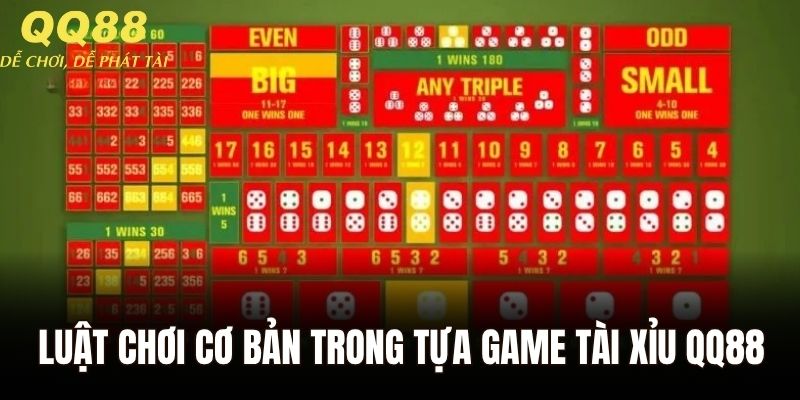 Luật chơi cơ bản nên biết trong tựa game tài xỉu QQ88